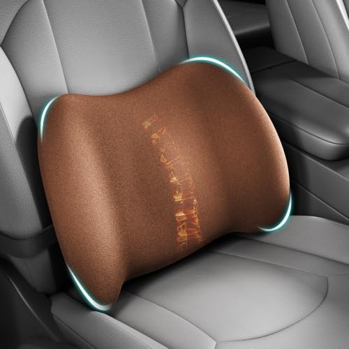 BYMECOST Lumbar Support Pillow for Car, Memory Foam Car Back Cushion by BYMECOST