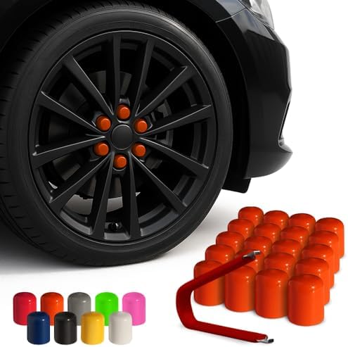ColorLugs Vinyl Lug Nut Cover | Orange | Flexible Fit Wheel Lug Nut Cap | Fits by Colorlugs