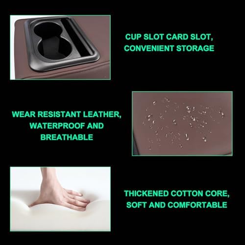 Car Center Console Armrest Pillow, Memory Foam Auto Armrest Box Cover - Image 3