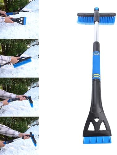 UPKOCH Car Windshield Brush Snow Cleaning Tool Telescopic Blue - Image 7