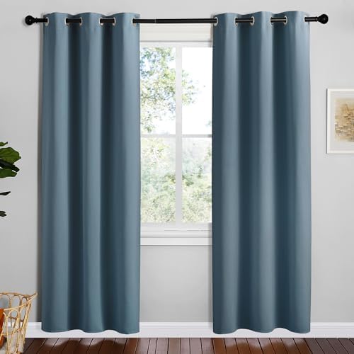 NICETOWN Smoky Blue Blackout Curtains by NICETOWN