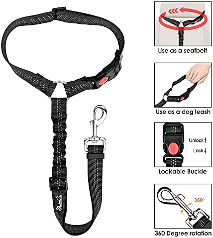 Lukovee Dog Car Seat Belt, 2 Pack, Headrest Restraint - Image 3