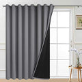 Yakamok Grey 100% Blackout Patio Door Curtain Panels W100 x L96, 1 Panel by Yakamok