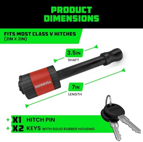 Rhino USA 2in Trailer Hitch Pin - Image 4