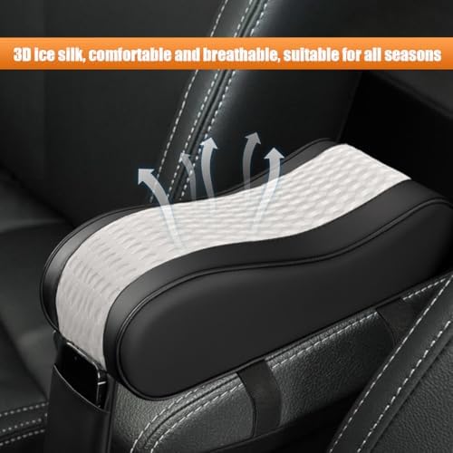 Car Armrest Cushion, Leather Memory Foam Car Center Console Arm Rest Pillow - Image 3