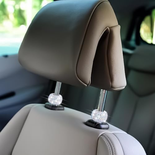4PCS Bling Car Headrest Collars, Crystal Rhinestone Vehicle Head Rest Collars - Image 6