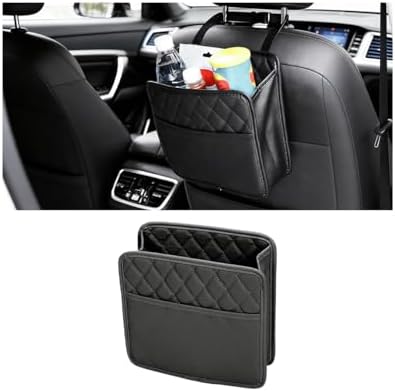 Car Seat Back Organizer, Leather Automotive Backseat Hanging Storage Pocket by Guilcam
