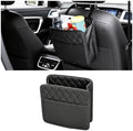 Car Seat Back Organizer, Leather Automotive Backseat Hanging Storage Pocket by Guilcam