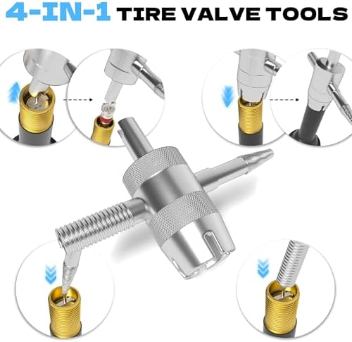KJE Tire Valve Stem Quick Replacement Tool Kit, Tire Stem Removal Tool - Image 3