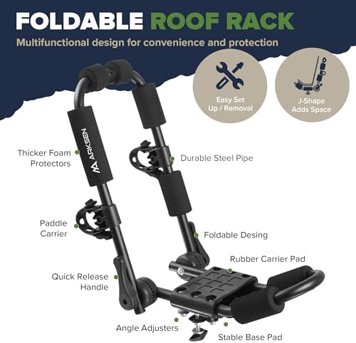 ARKSEN 2 Pack Folding Kayak Roof Rack - Image 6