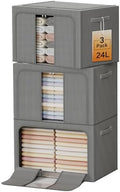 Clothes Storage Bins with Metal Frame, Foldable Clothes Organizers Storage by LeArex