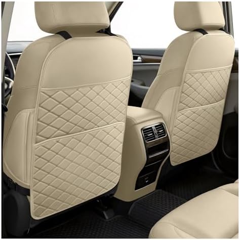 Seat Back Protectors for Kids, Car Kick Mats for Front Seats by SMOQIO