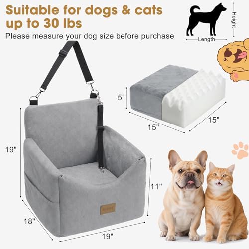 JOEJOY Dog Car Seats for Small Medium Dogs Under 35lbs, Dog Booster Seat - Image 5