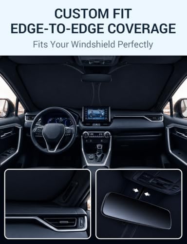 Proadsy Custom Fit 2018-2026 Volvo XC60 Windshield Sun Shade, Blocks Heat - Image 2