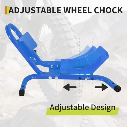 Garvee 1800 Lb Capacity Heavy Duty Motorcycle Wheel Chock – Blue - Image 4