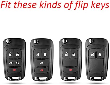 for Chevy Key Fob Cover with Keychain, Premium TPU Full Protection Key Fob Case - Image 2