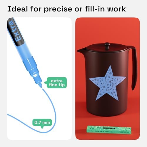 ARTISTRO Light Blue Acrylic Paint Markers - Image 3