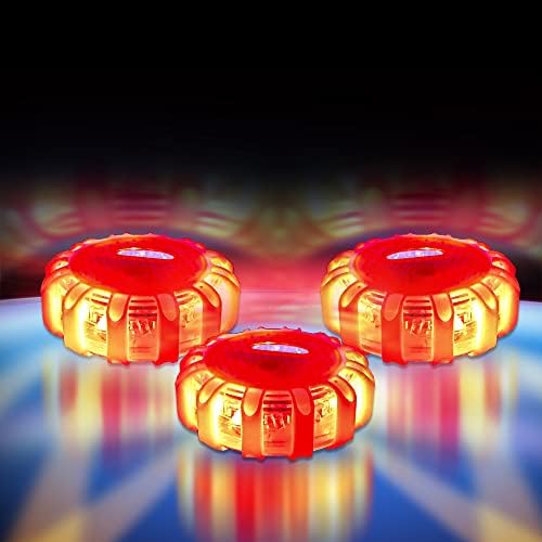 STP Emergency Auto LED Road Flare Discs, 8 Flash Modes/2 Mounting Options - Image 4