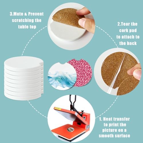 Ceramic Sublimation Blanks Car Coasters - Image 2
