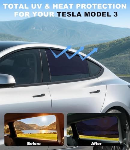 XCBYT 2024-2026 Tesla Model 3 Window Shades - Image 6