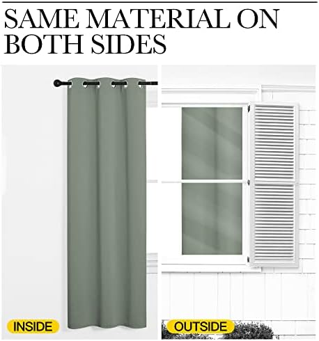 NICETOWN Sage Green Blackout Curtains - Image 6