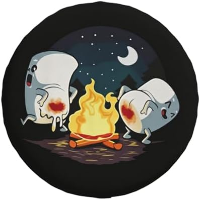 Spare Tire Cover with Marshmallow Campfire Pattern Wheel Covers 15inch by Unknown