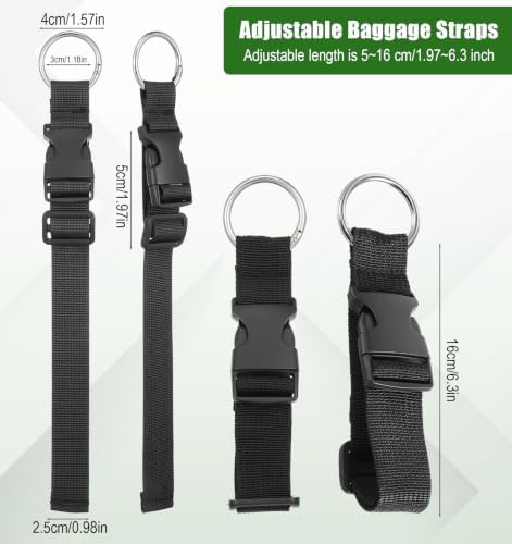 3 Pcs Travel Straps for Luggage, Luggage Straps, Adjustable Add a Bag Strap - Image 2
