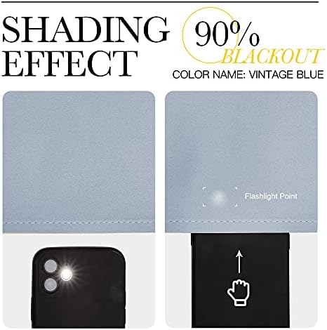 NICETOWN Vintage Blue Blackout Curtains - Image 4