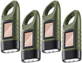 Oudain 4 Pack Hand Crank Solar Powered LED Flashlight by Oudain