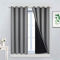 Yakamok Grey Blackout Curtains 45 Inches Long by Yakamok