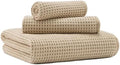 MICROFI Microfiber Waffle Bath Towels, 3 Pieces, Fast Drying, Lint Free by Unknown