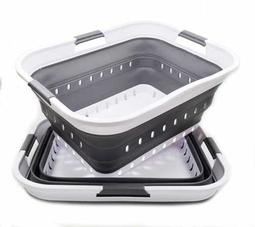 SAMMART 42L Collapsible Plastic Laundry Basket - Image 2
