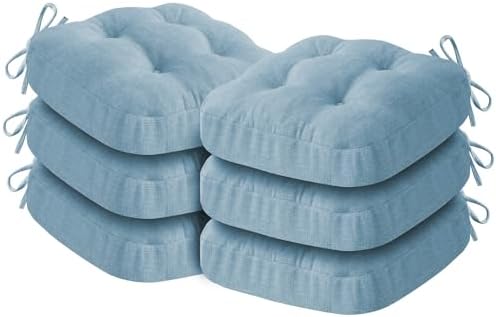IASEAHK Memory Foam Dining Chair Cushions, 16.5"x16.5"x3.5" by IASEAHK