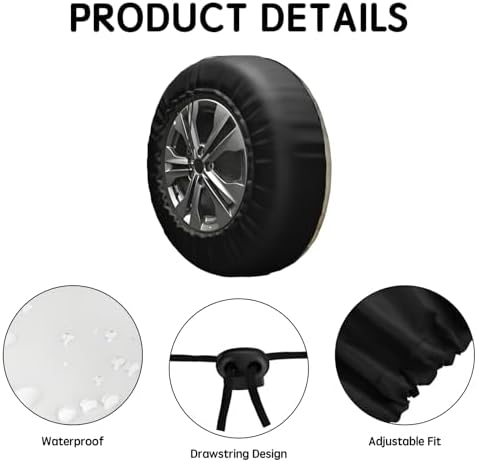 Nature Mountain Land Spare Tire Cover Compass Wheel Covers 17 Inch - Image 4