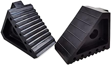 HOXWELL Solid Heavy Duty Rubber Wheel Chocks 2 Packs, Premium Chock by HOXWELL