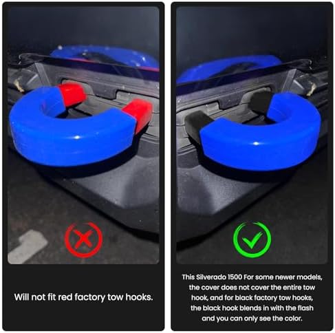 Tow Hook Covers for Silverado 1500/Sierra 1500 Dark Blue - Image 3