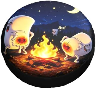 Spare Tire Cover with Marshmallow Campfire Wheel Protectors Weatherproof Spare - Image 5