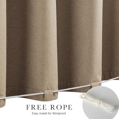 NICETOWN 100% Blackout Outdoor Curtains - Image 3