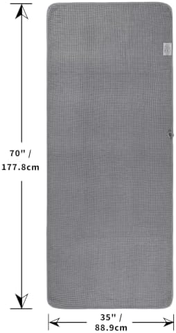POLYTE 430 GSM Poly Blend Microfiber Waffle Bath Sheet XL Set, 35x70 in - Image 3