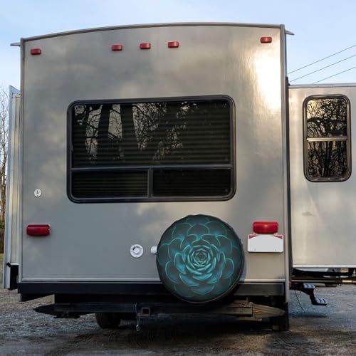 Delerain Teal Cactus Spare Tire Cover - Image 6