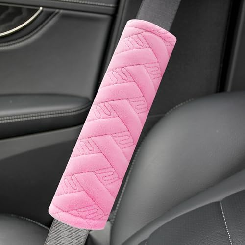 Amooca 2-Pack Braid Pattern Seat Belt Covers Shoulder Pads - Image 2