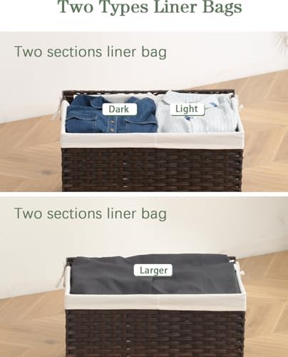 SETVSON Storage Basket with Lid Wicker Baskets - Image 6