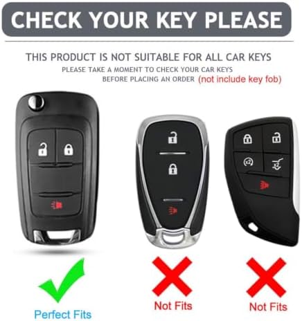 Key Fob Cover for Chevy with Keychain, Premium TPU for Buick GMC 3B-Pink - Image 2