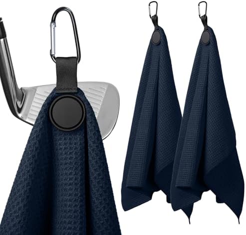 Magnetic Golf Towel, Ultra-Absorbent Microfiber Cleaning Towel by MINGLITAI