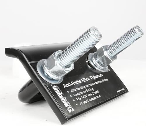 MaxxHaul Hitch Tightener with Rubber Coated Pin Anti‑Rattle Stabilizer - Image 6