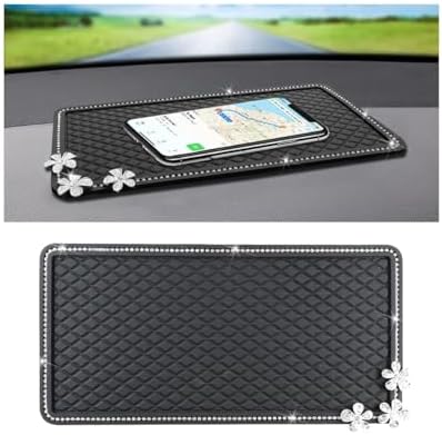 HZEL Bling Car Dashboard Non Slip Mat, Crystal Rhinestone Vehicle Dash Grip Pad by Unknown