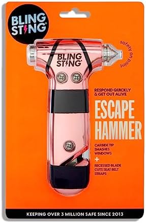 BLINGSTING Car Emergency Escape Hammer, Seatbelt Cutter, Window Breaker Tool - Image 2