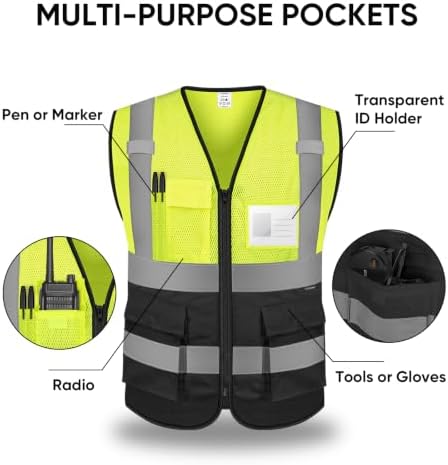 TICONN High Visibility Reflective Safety Vest - Image 4