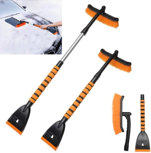 MUSM Snow Brush for Car, Extendable Ice Scraper by MUSM