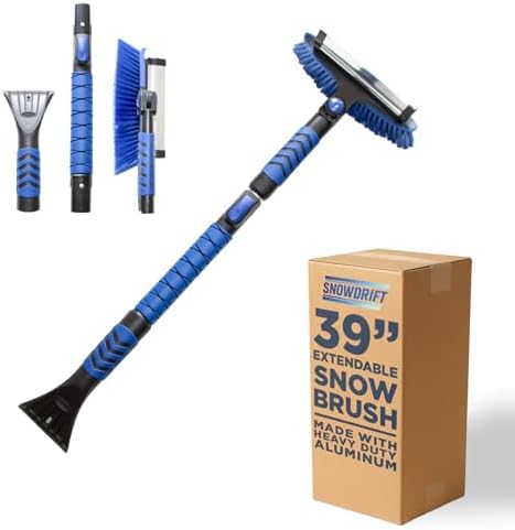 SNOWDRIFT 39" Ice Scrapers for Car Windshield | Snow Brush for Car | Extendable by SNOWDRIFT